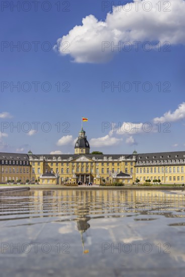 Karlsruhe Palace, former residence of the Margraves and Grand Dukes of Baden. Karlsruhe, Baden-Württemberg, Germany