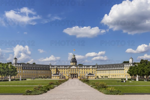 Karlsruhe Palace, former residence of the Margraves and Grand Dukes of Baden. Karlsruhe, Baden-Württemberg, Germany