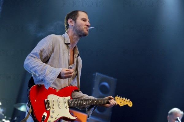 Marco Michael Wanda, singer, from WANDA live on SCHÖN BEI DIR LIVE 2025-Tour in the Berlin Citadel on 12 July 2025