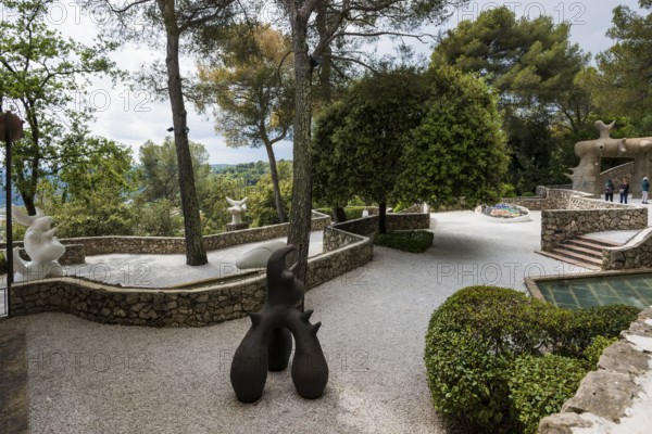 Museum, Fondation Maeght, artist Joan Miro, St. Paul de Vence, Provence Alpes Côte d'Azur, South of France, France