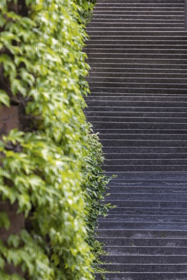 Singing relay at the Schützenplatz in Stuttgart. It is estimated that there are up to 400 Stäffele in Stuttgart. The steps are a shortcut between the half-heights and the city centre. They are also popular as a lookout point or meeting place. The Stäffele are considered one of the landmarks of the state capital. Stuttgart, Baden-Württemberg, Germany