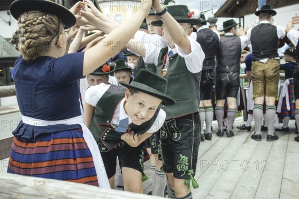 Traditional traditional costume anniversary of the Trachtenverein Schliersee Stamm 1888, Schliersee, Upper Bavaria, Bavaria, Germany, 2025