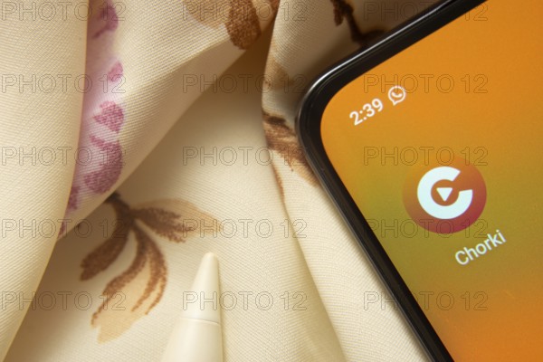 Dhaka, Bangladesh- 07 May 2025: Chorki app icon is seen on smartphone