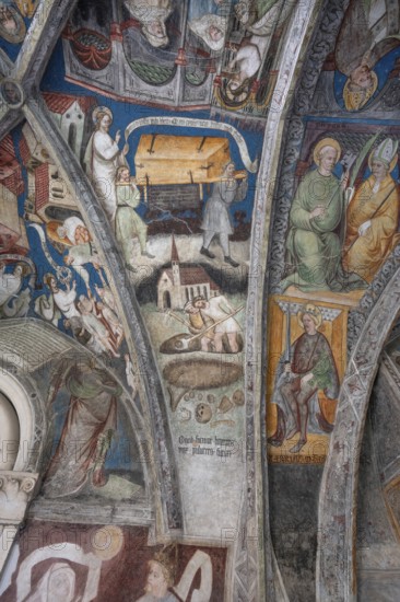 Cathedral cloister around 1370, the frescoes were painted from around 1390, Bressanone Cathedral, Cathedral Square, Bressanone, South Tyrol, Italy