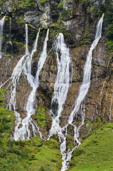 Jungibach Falls in Gental near Engstlenalp, Canton Bern, Switzerland
