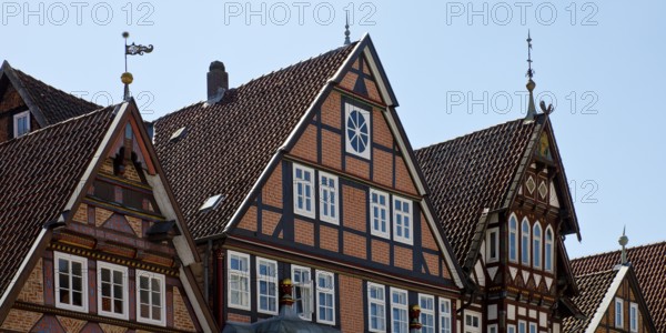 Half-timbered houses in the old town centre, Celle, Lower Saxony, Germany