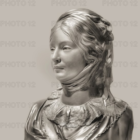 Louise of Mecklenburg-Strelitz, Luise Herzogin zu Mecklenburg - Strelitz, Luise Auguste Wilhelmine Amalie Herzogin zu Mecklenburg, Königin Luise, 1776 – 1810, Queen of Prussia as the wife of King Frederick William III, digitally edited after a bust by Johann Gottfried Schadow