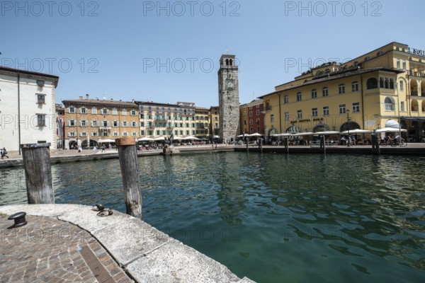 Limone, old town, harbour area, Lombardy, Italy