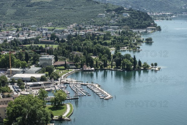 View of Riva del Garda, Italy, from the Bastione