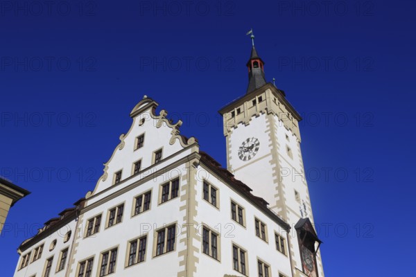 Grafeneckart, oldest part of the town hall, Würzburg, Lower Franconia, Bavaria, Germany