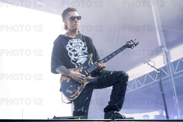 Synyster Gates (Brian Elwin Haner Jr.), guitarist, Avenged Sevenfold, progressive metal band, USA, live open air at the Citadel Music Festival, 21.06.2025, Zitadelle Spandau, Berlin, Germany < english> Avenged Sevenfold, progressive metal band, USA, live open air at the Citadel Music Festival, June 21, 2025, Spandau Citadel, Berlin, Germany