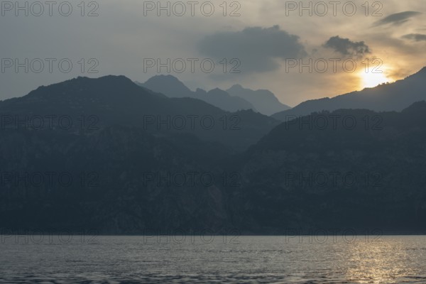 Sunset on Lake Garda, Malcesine, Italy