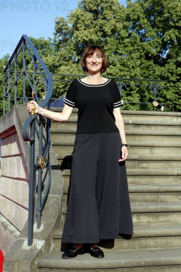 Elisabeth Sobotka (Artistic Director of the Staatsoper Unter den Linden) arriving for Charles Gounod's Roméo et Juliette after William Shakespeare at the Staatsoper für Alle on Bebelplatz in Berlin on 21 June 2025