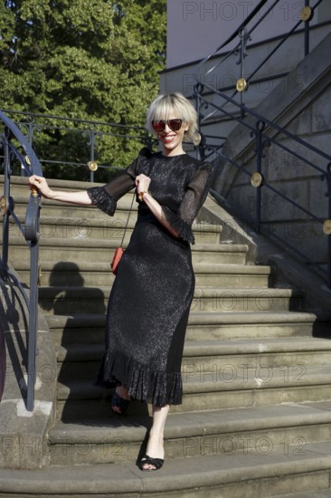 Katja Eichinger arriving at Charles Gounod's Roméo et Juliette after William Shakespeare at the Staatsoper für Alle on Bebelplatz in Berlin on 21 June 2025