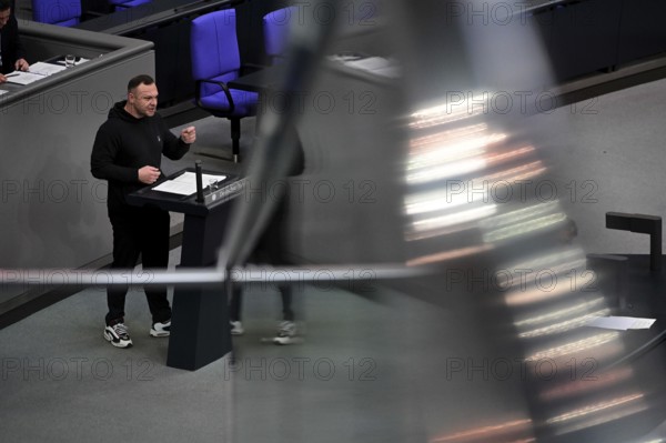 Cem Ince (Die Linke) speaks on the agenda item Minimum Wage Act in the eleventh session of the Bundestag