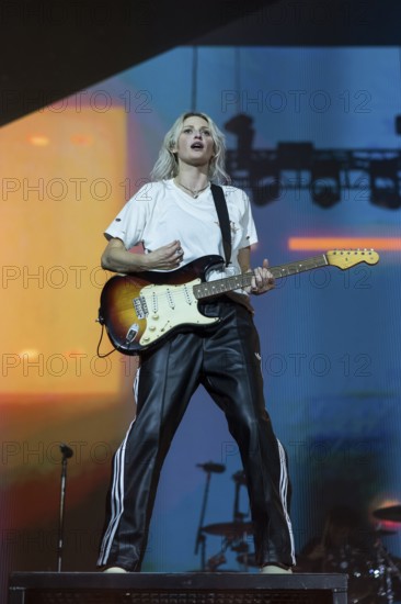 Emily Armstrong, lead singer of Linkin Park live on From Zero World Tour 2025 at the Olympiastadion Berlin on 18 June 2025