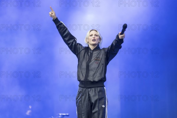 Emily Armstrong, lead singer of Linkin Park live on From Zero World Tour 2025 at the Olympiastadion Berlin on 18 June 2025