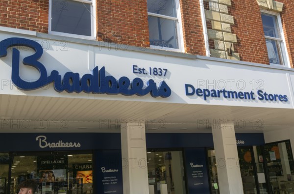 Bradbeers department store shop in city centre of Salisbury, Wiltshire, England, UK