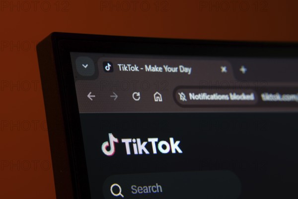 Dhaka, Bangladesh- 02 June 2025: Close-up of a computer screen displaying the Tiktok web interface in dark mode