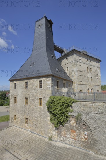 Historic Borlachturm and Witzlebenturm, landmark, museum, Bad Dürrenberg, Saxony-Anhalt, Germany