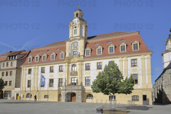 Baroque town hall, market square, Weißenfels, Saxony-Anhalt, Germany