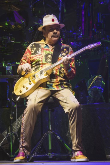 Carlos Santana, singer and guitarist of Santana live on Oneness Tour 2025 at the Uber Arena in Berlin on 13 June 2025