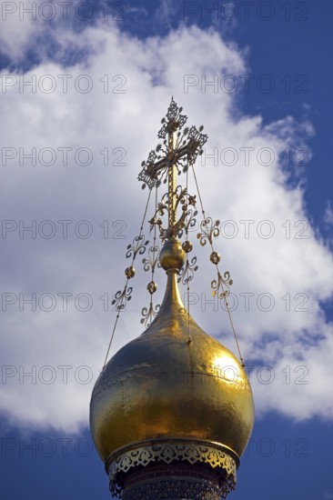 Onion dome, Russian Orthodox Church of All Saints, also known as the Russian Chapel, Bad Homburg vor der Höhe, Hesse, Germany