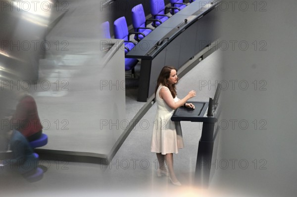Ricarda Lang (Bündnis 90 / Die Grünen) speaks on the agenda item Mandatory animal labelling at the eleventh sitting of the Bundestag