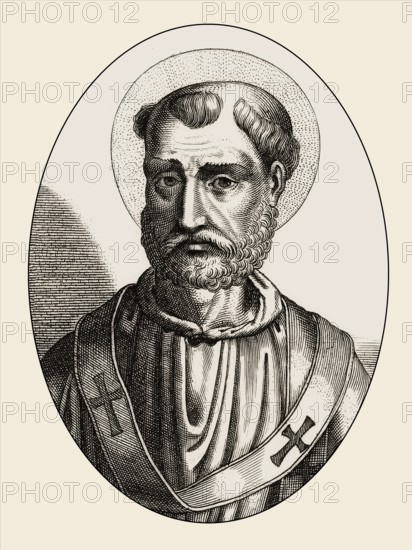 Pope Anacletus (c.?AD 16 – c.?AD 92), also known as Cletus, Anaklet, Anenkletos, Anencletus, Kletus, bishop of Rome from c.?AD 80 to c.?AD 92, digitally edited
