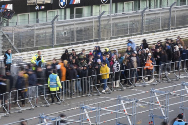 Festival visitors stream via separate entrances to the front breakwaters in front of the Utopia Stage at the Rock am Ring Festival on Sunday, Nürburgring race track race track, 08.06.2025