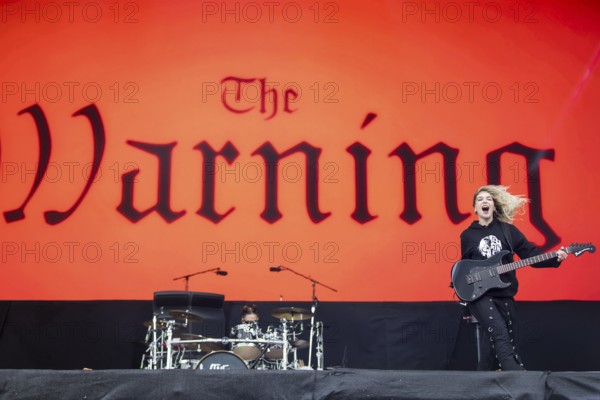 Daniela Villarreal Vélez, singer of The Warning at the Rock am Ring Festival on Sunday, Nürburgring race track race track, 08.06.2025