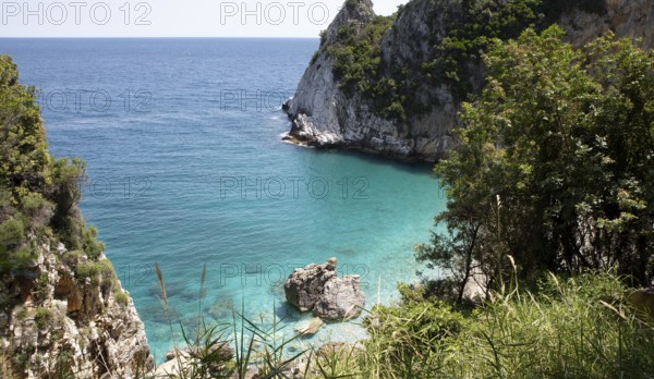 Fakistra Beach on the Aegean Sea, Pelion Peninsula, Thessaly, Greece