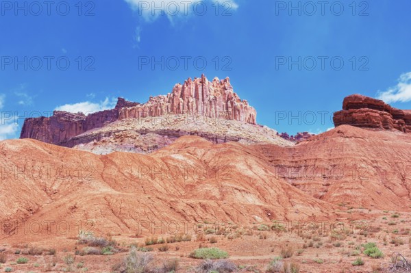 The Castle rock formation, Capitol Reef National Park, Utah, USA, North America