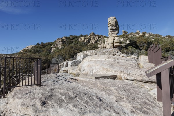 Hitchcock Pinnacle rock formation at the Windy Point Vista overlook along Mt. Lemmon Highway near Tucson, Arizona, USA