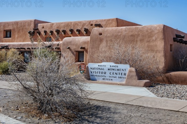 Entrance to the White Sands National Monument Visitor Center near Alamogordo, New Mexico