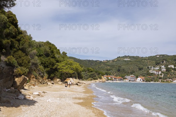 Platanias beach on the Aegean Sea, Pelion or Pelion peninsula, Magnisia, Thessaly, Greece