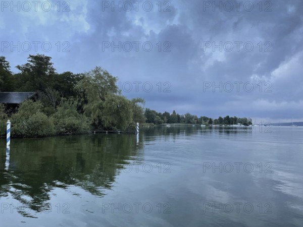 Shore area on Lake Starnberg, Bavaria, Germany