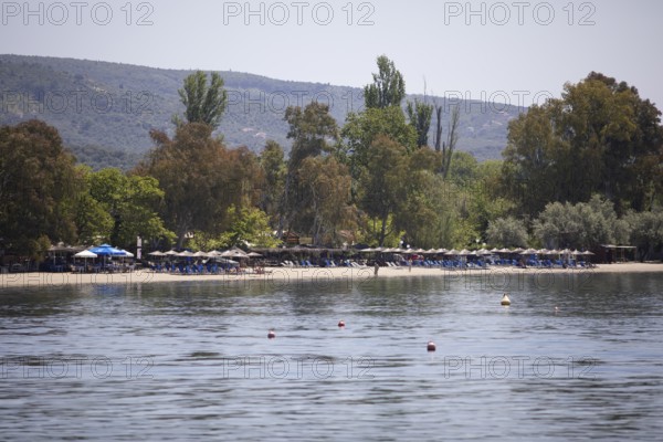 Kala Nera beach on the Pagasitic Gulf, Pelion or Pelion Peninsula, Magnisia, Thessaly, Greece
