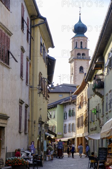 Alleyways in the old town centre, Levico Therme, Valsugana, Trentino, Italy