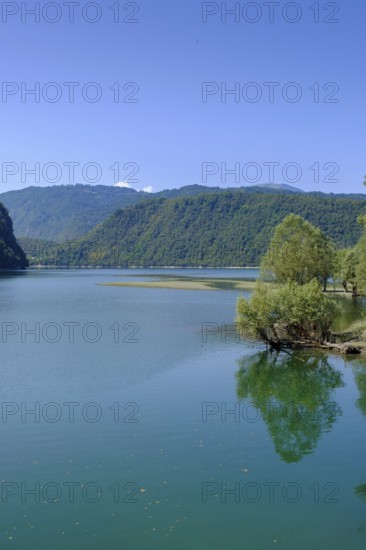 Lago del Corlo, Cismon reservoir, Arsie' Bivio Agana, Arsie, Veneto, Italy