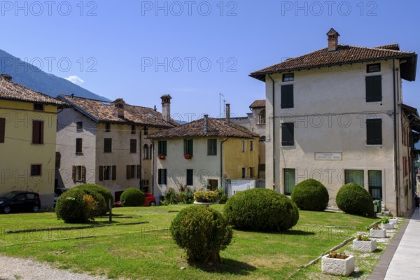 Piazza Filippo De Boni, Old Town, Feltre, Veneto, Italy