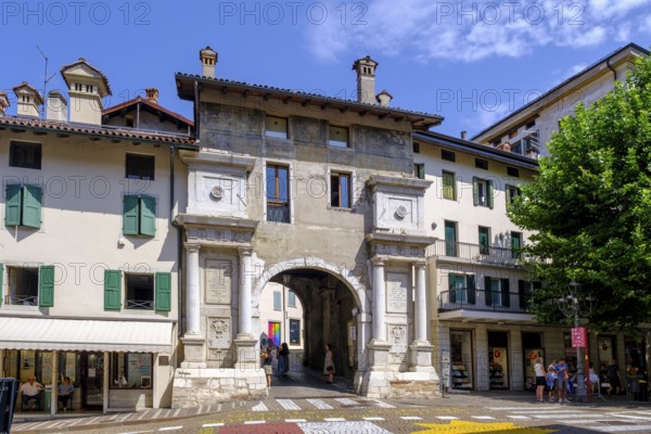 Porta Castaldi, Porta Imperiale, Old Town, Feltre, Veneto, Italy