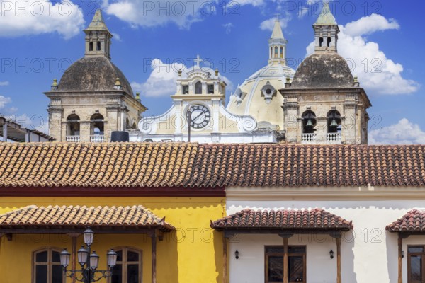 Columbia, Unesco site, colorful Cartagena Walled City Cuidad Amurrallada in historic city center