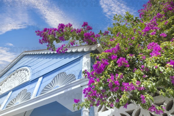 Dominican Republic, colorful colonial streets of Puerto Plata in historic city center