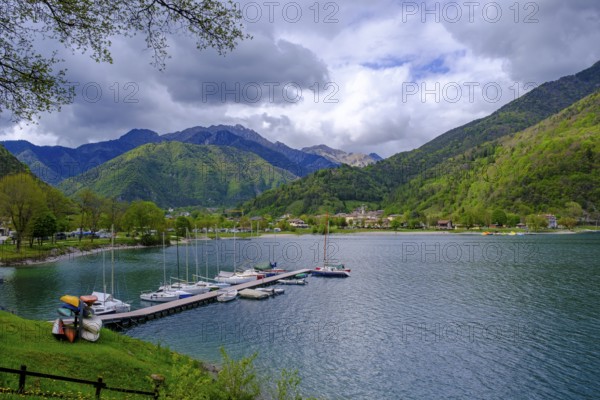 Ledro on Lake Ledro, Lago di Ledro, Trentino, Italy