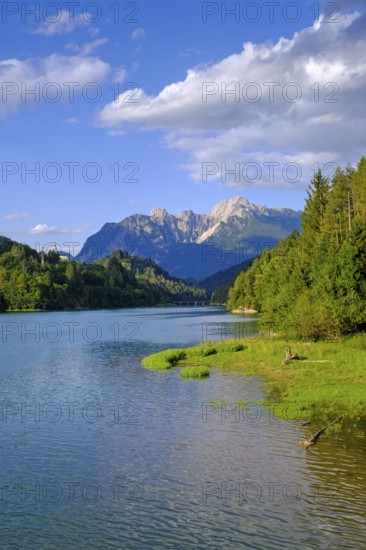 Reservoir, Lago di Centro di Cadore, Pieve di Cadore, Dolomites, Trentino, Italy