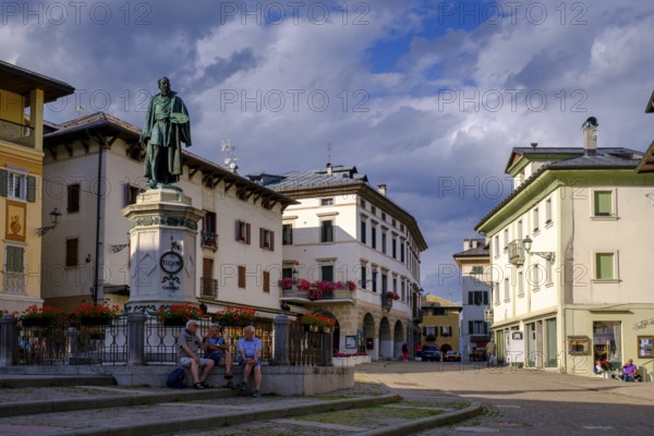 Piazza Tiziano, Pieve di Cadore, Dolomites, Trentino, Italy