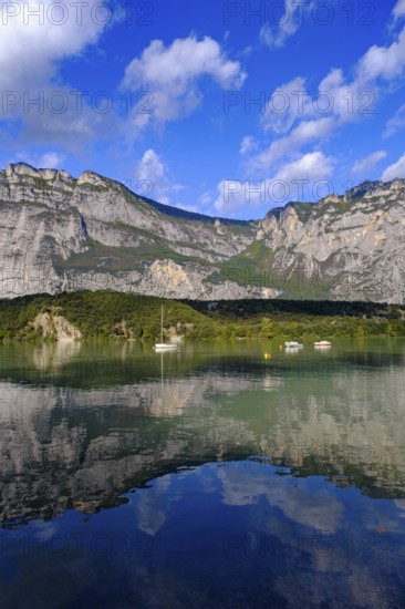 At Lago di Cavedine, behind Monte Casale, Sarca Valley, Trentino, Italy
