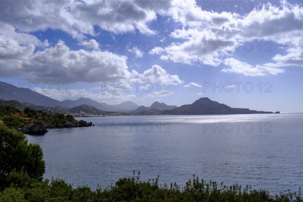 Bay of Plakias on the Libyan Sea, south coast, Crete, Greece
