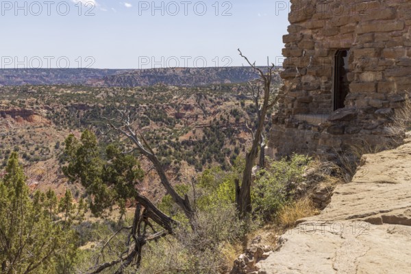 Scenic view from welcome center at Palo Duro Canyon State Park near Amarillo, Texas